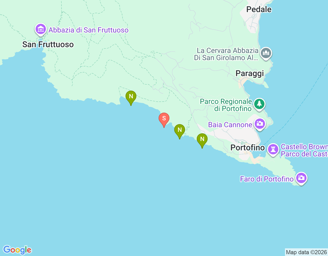 Mapa de ubicación de Punta dell'Altare