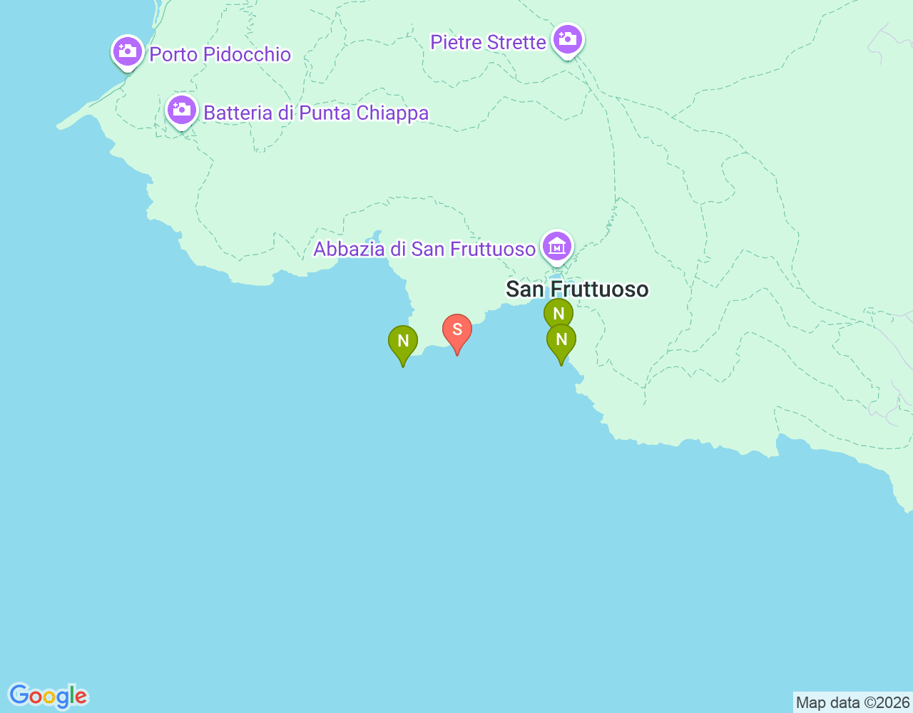 Mapa da localização de Punta dell'Indiano