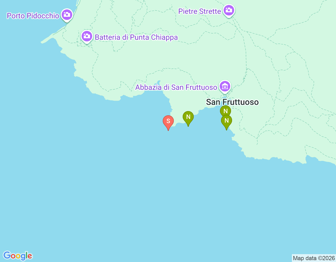 Mapa da localização de Punta della Torretta