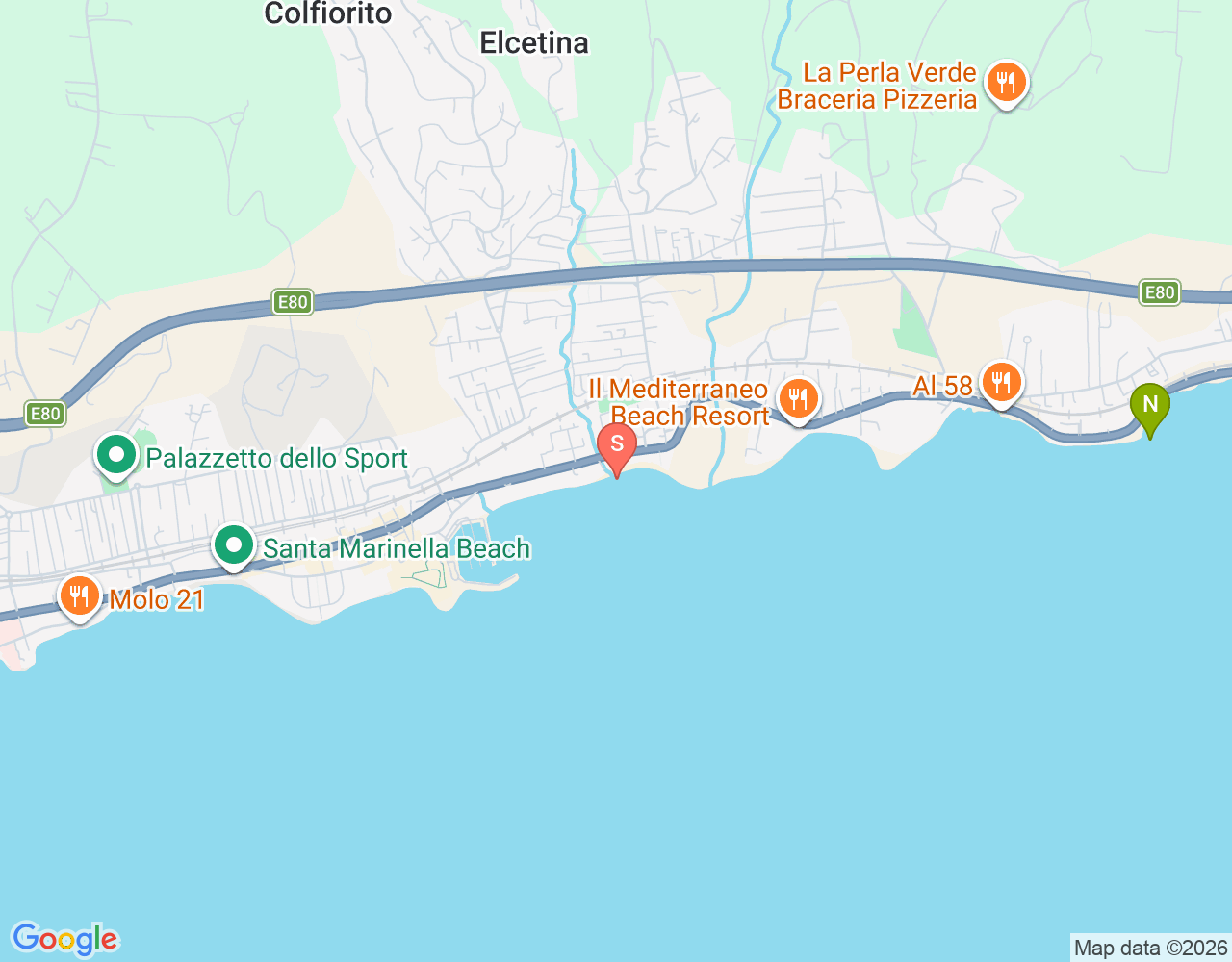 Mapa de ubicación de Roccetta