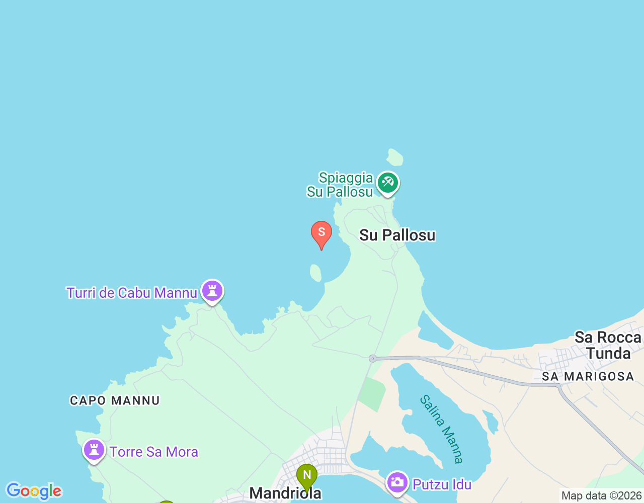 Mapa da localização de Sa Mesa Longa