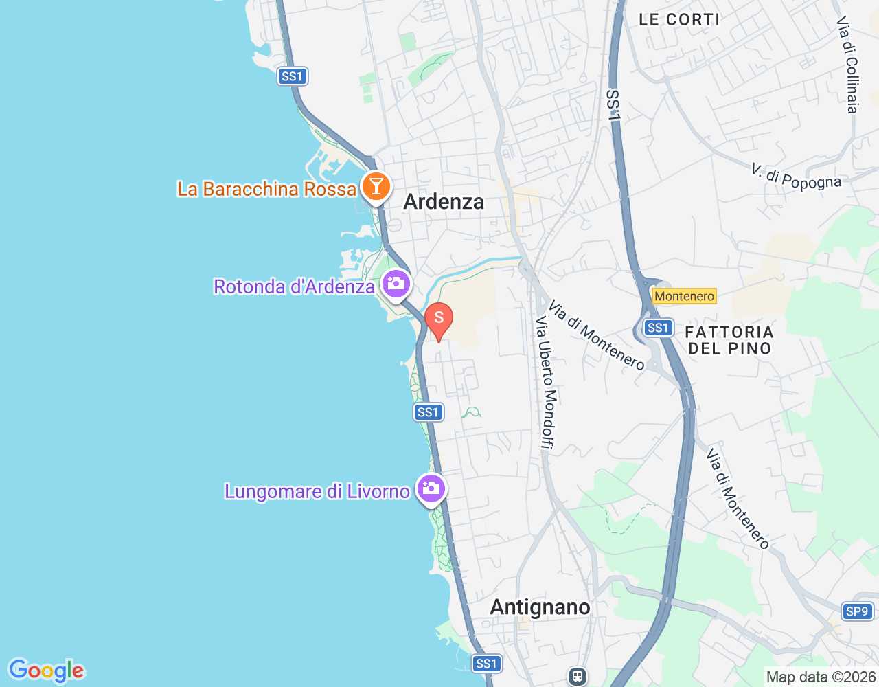 Mapa de ubicación de Scuola Windsurf di Livorno