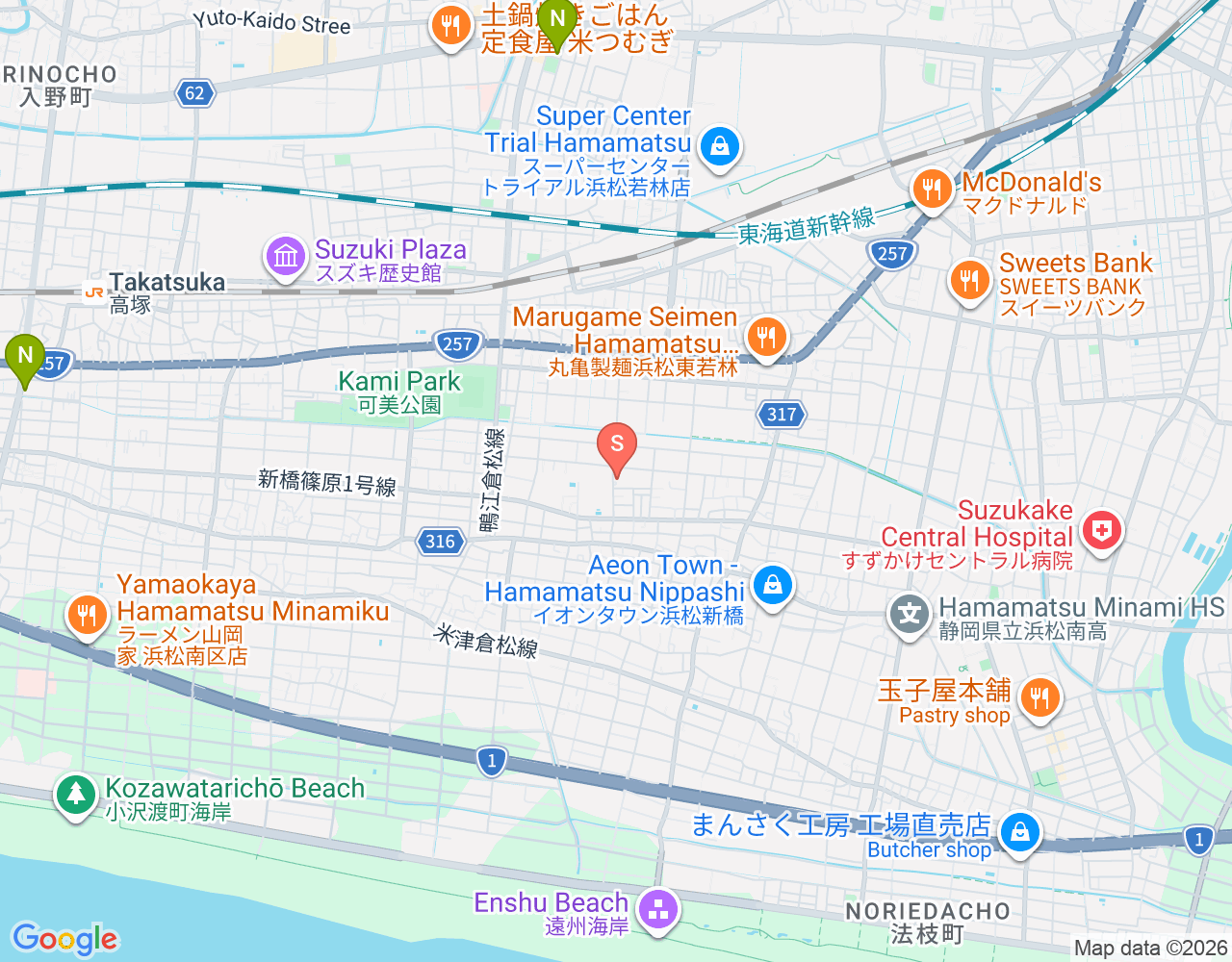 grassgreen SURF GARAGE location map