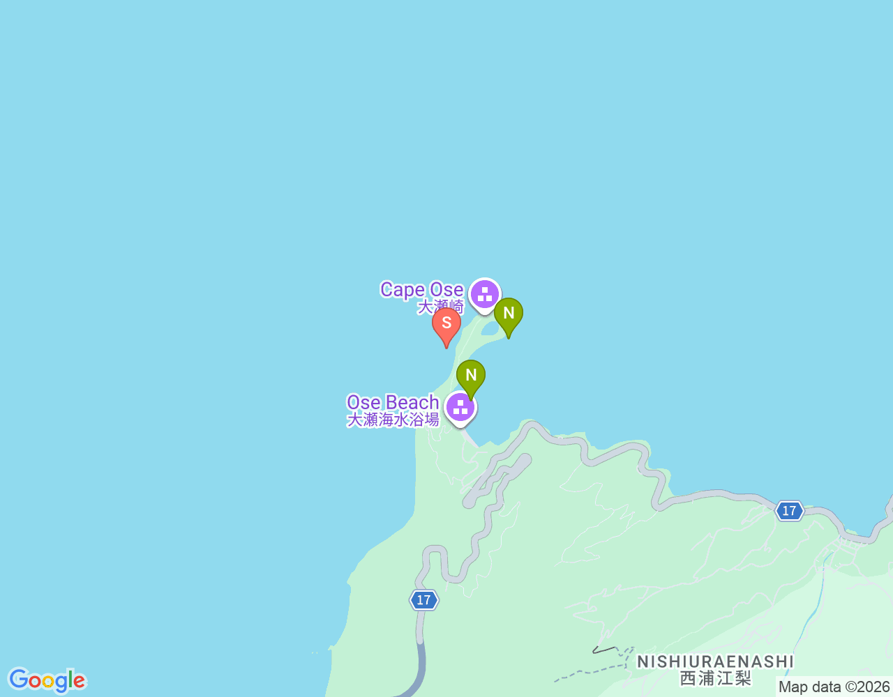 Mapa da localização de Outer Bay