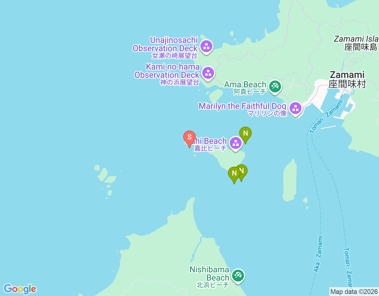 阿真牛瀬・あまうしじ location map