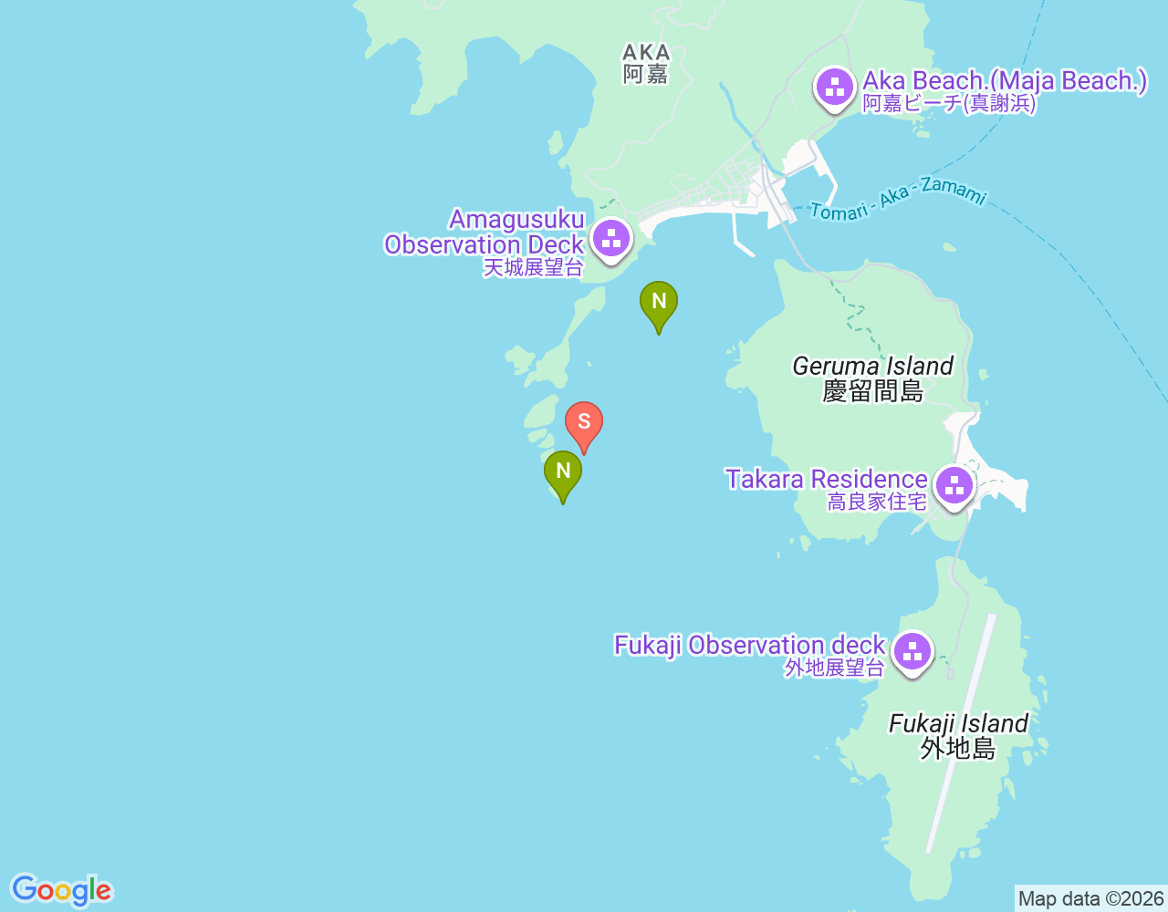 Mapa da localização de Sakuhara Reef