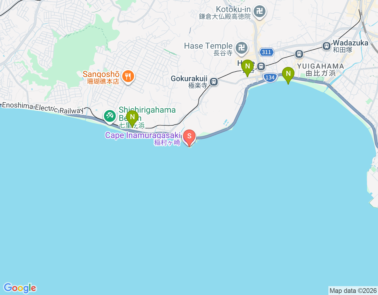 稲村ガ崎 location map