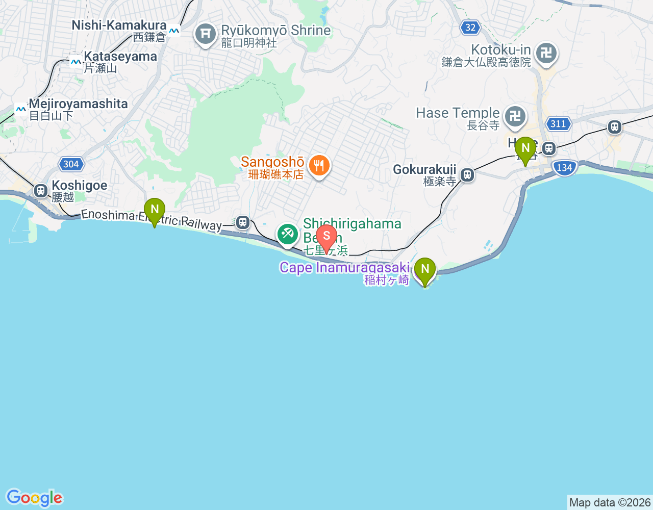七里ヶ浜 location map
