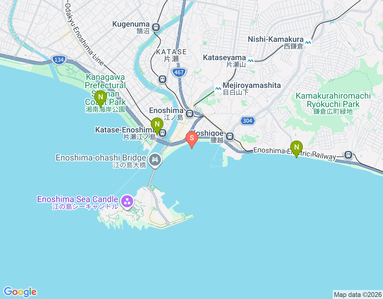 片瀬東浜 location map