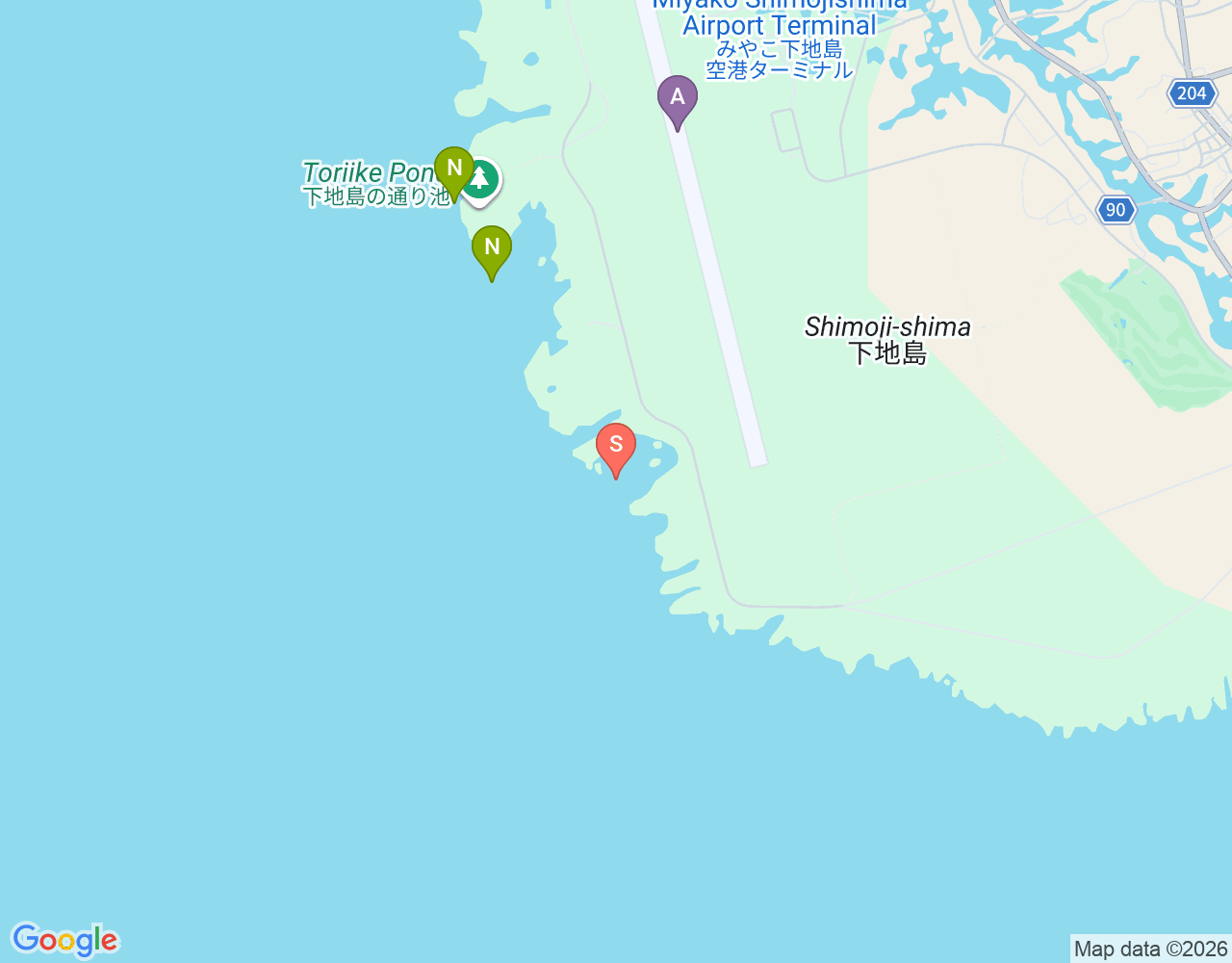 Mapa da localização de 中の島チャンネル