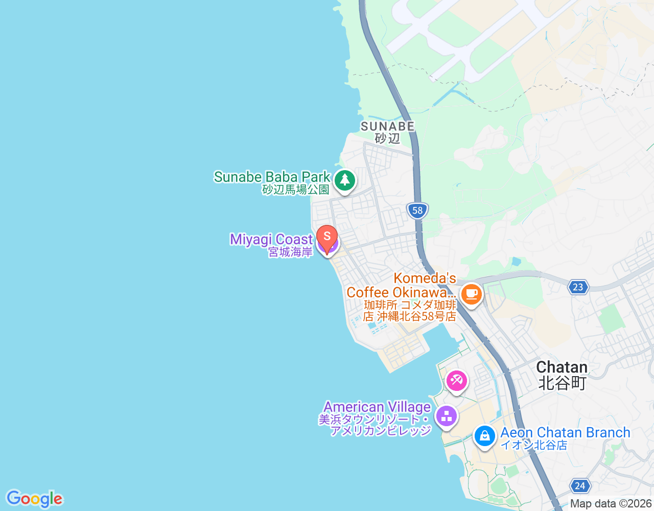 Mapa da localização de 砂辺
