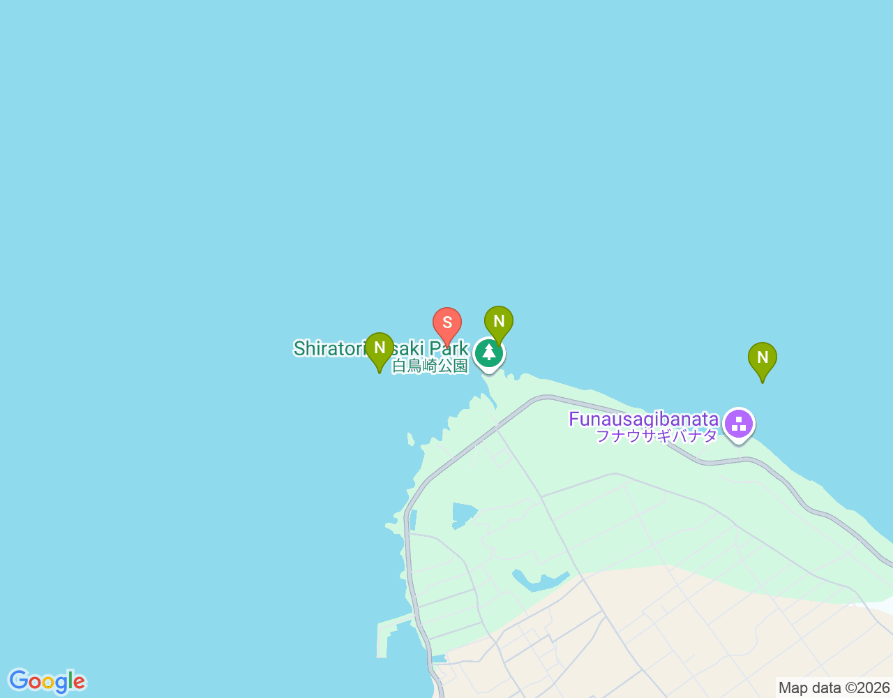 Mapa da localização de W字アーチ