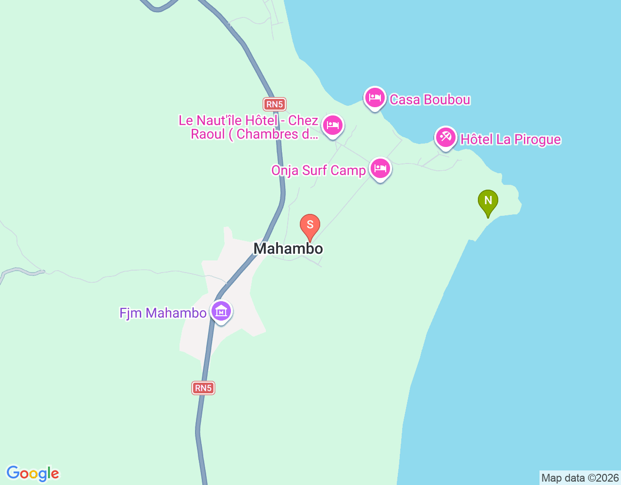 Mapa da localização de Dah