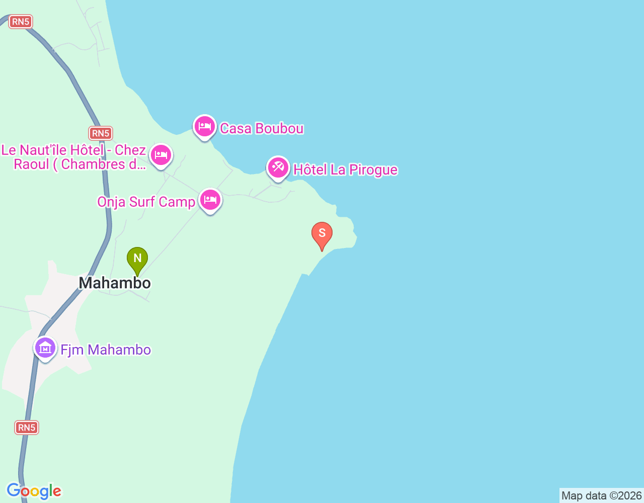 Mapa da localização de spot de surf: Baie Maxime
