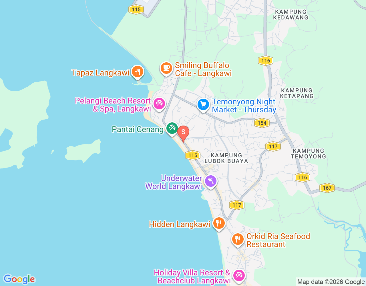 Mapa da localização de The Pallet's