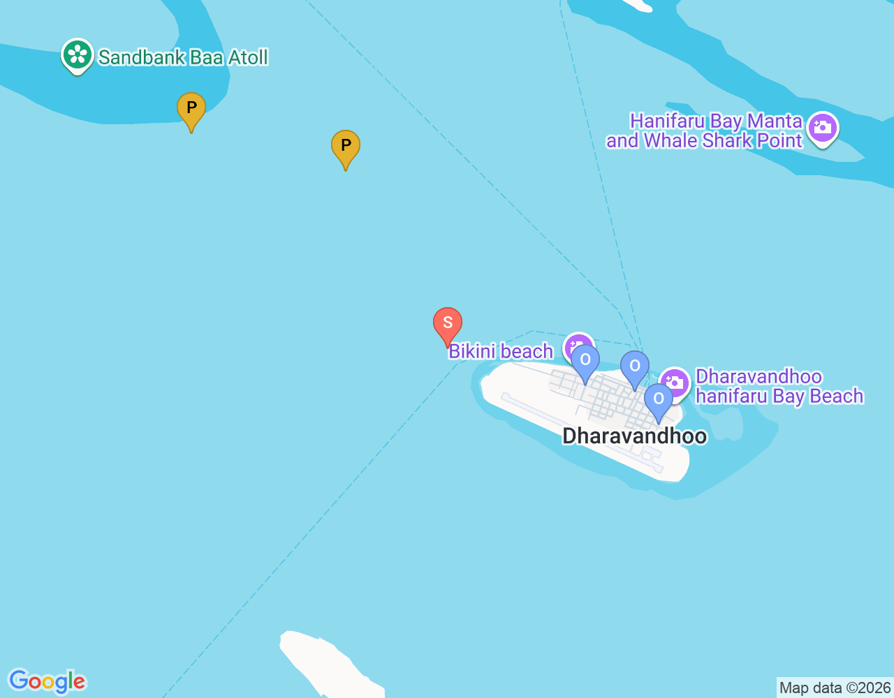 Mapa de ubicación de Dharavandhoo thila