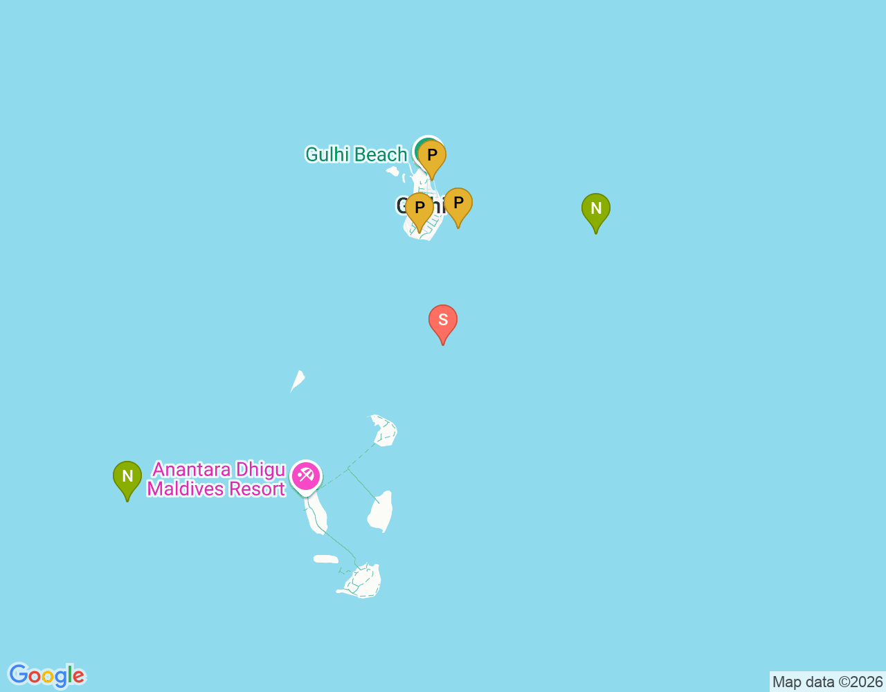 Mapa de ubicación de Dhigu Thila