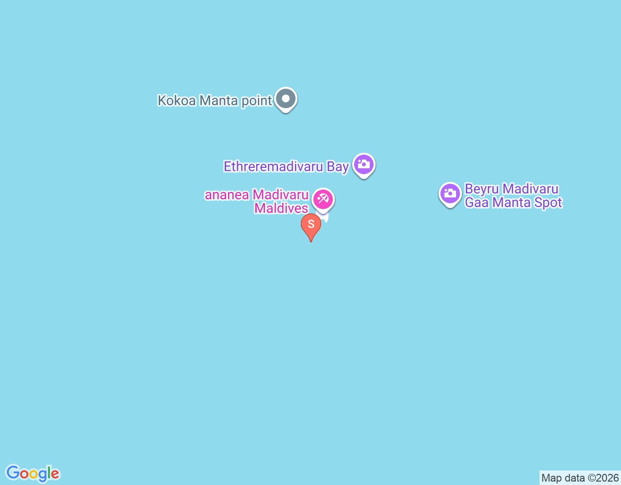 Mapa da localização de Etheremadivaru house reef