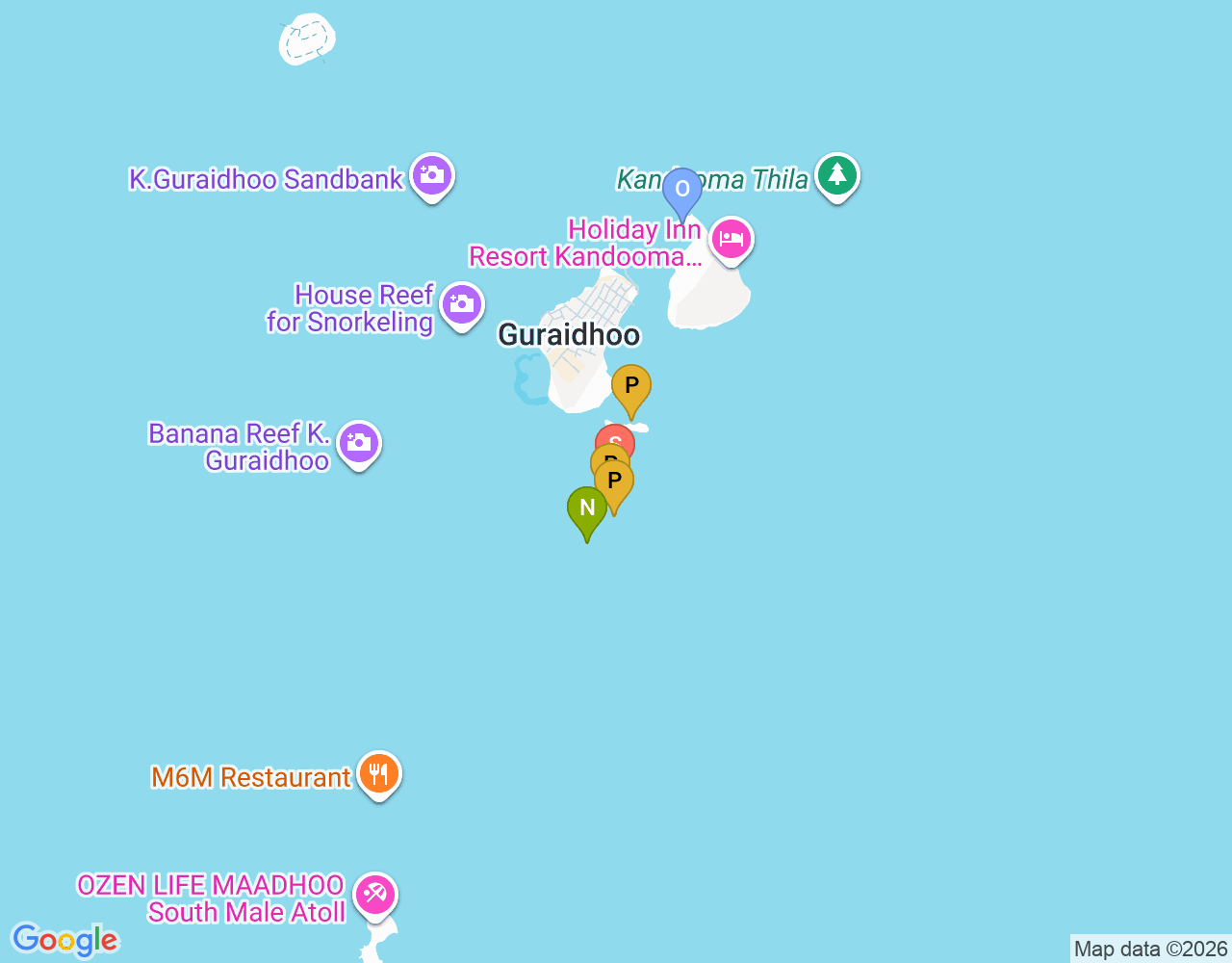 Mapa da localização de Guradoo Kuda Kandu