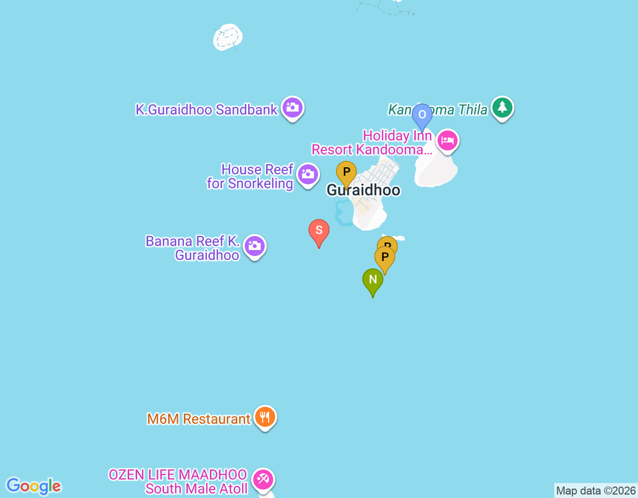 Mapa da localização de Guraidhoo Channel