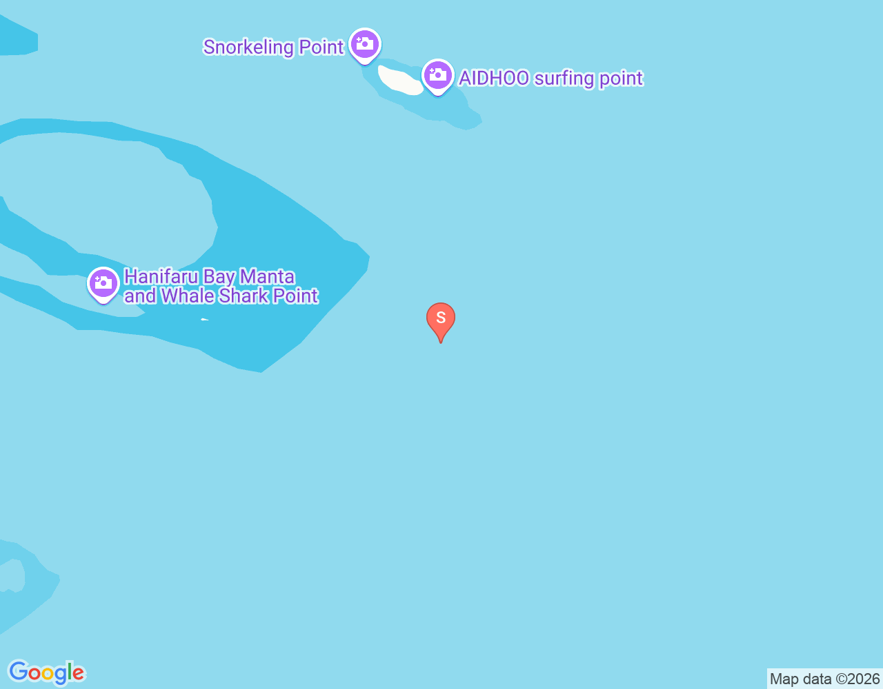 Mapa de ubicación de Hanifaru Bay