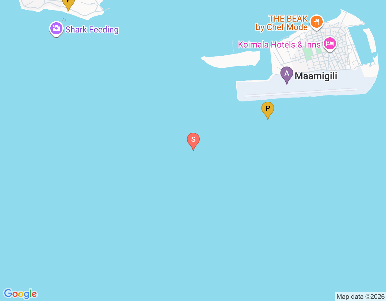 Mapa da localização de Maamigili Beyru