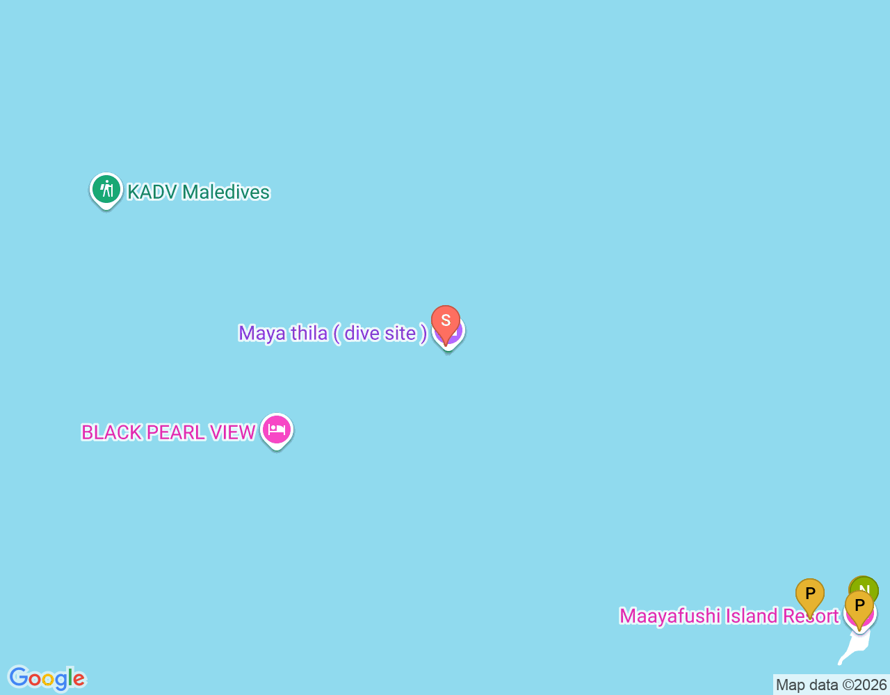 Mapa da localização de Maaya Thila
