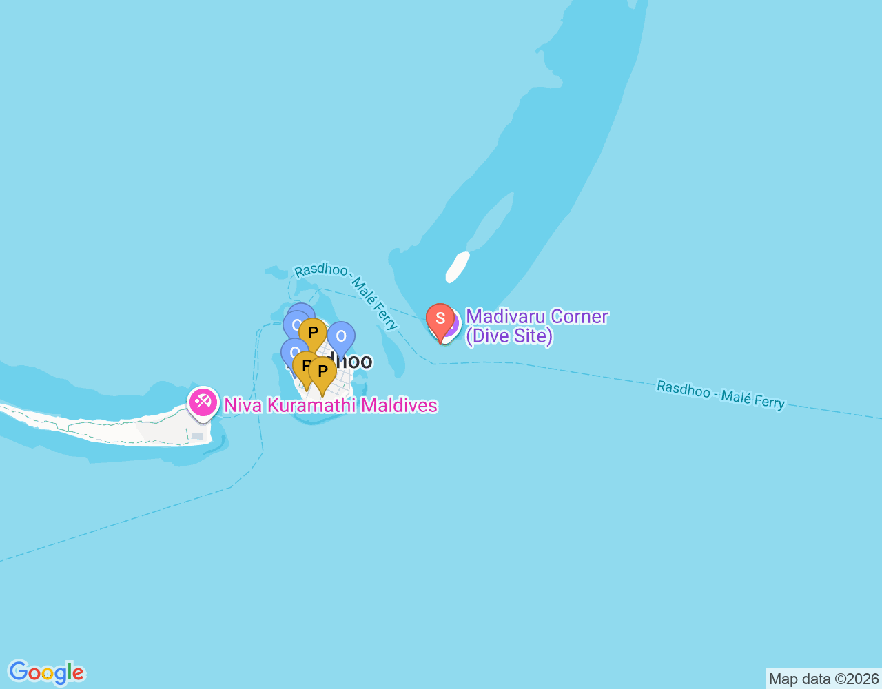 Mapa da localização de Rasdhoo Madivaru Corner