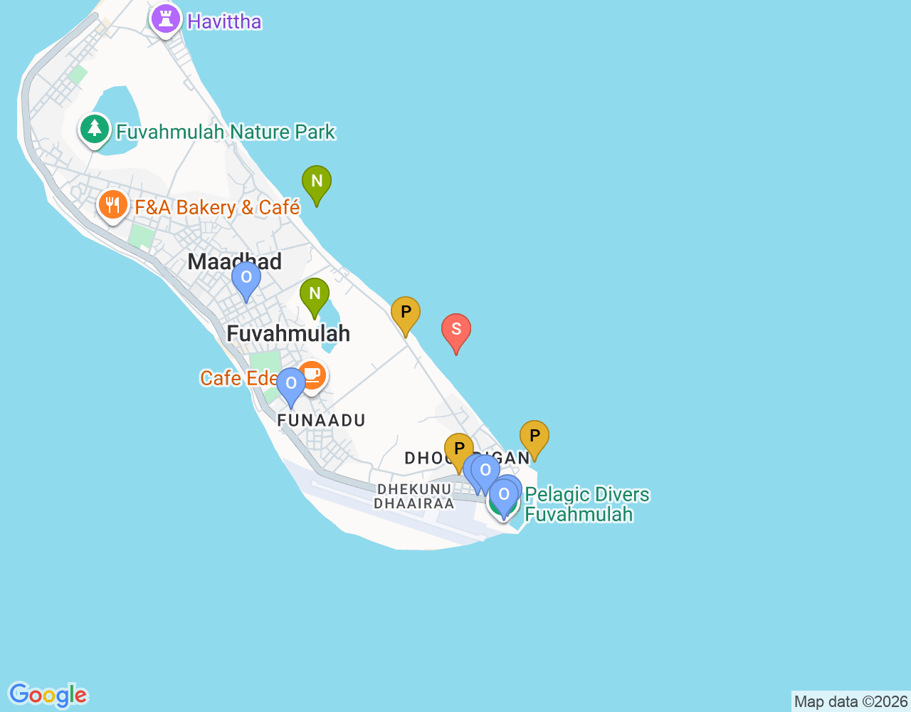 Mapa da localização de Seafan