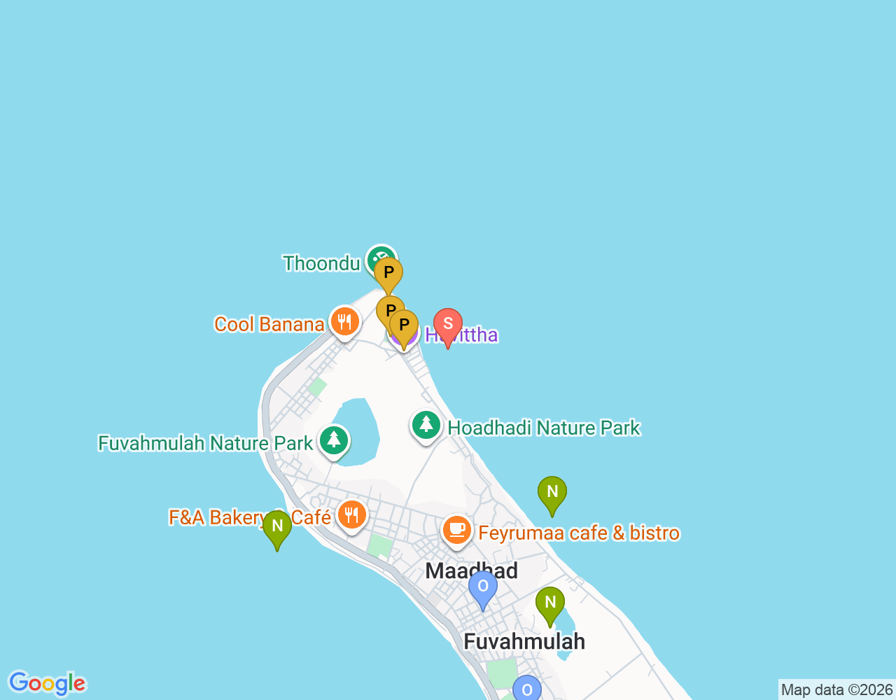 Mapa da localização de Thundi