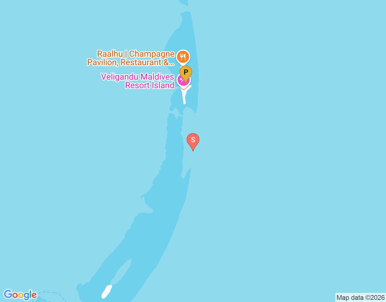 Mapa da localização de Veligandu East