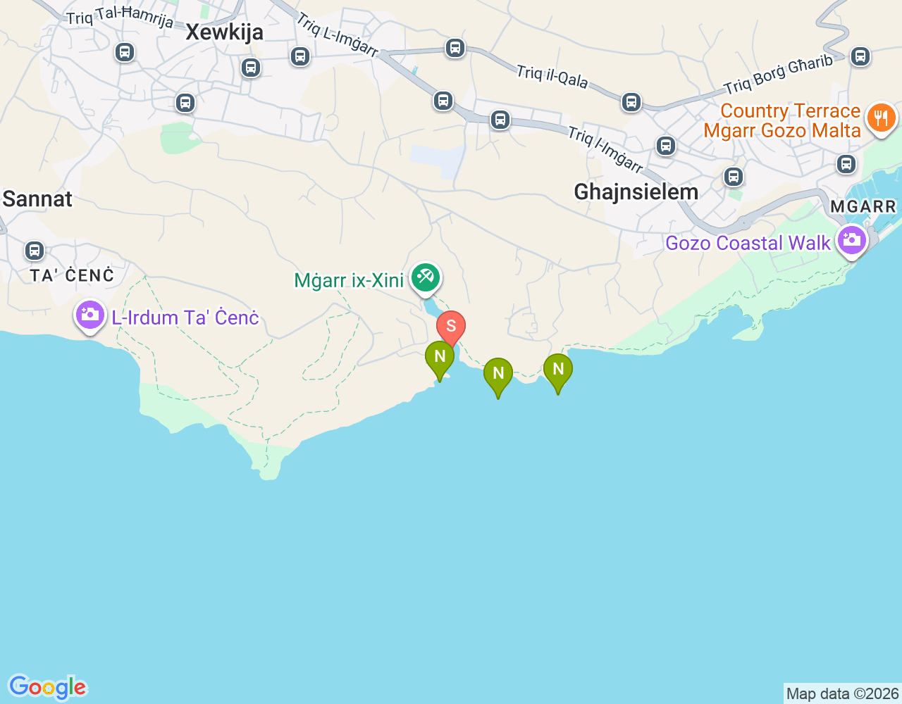 Mapa da localização de Mġarr ix-Xini