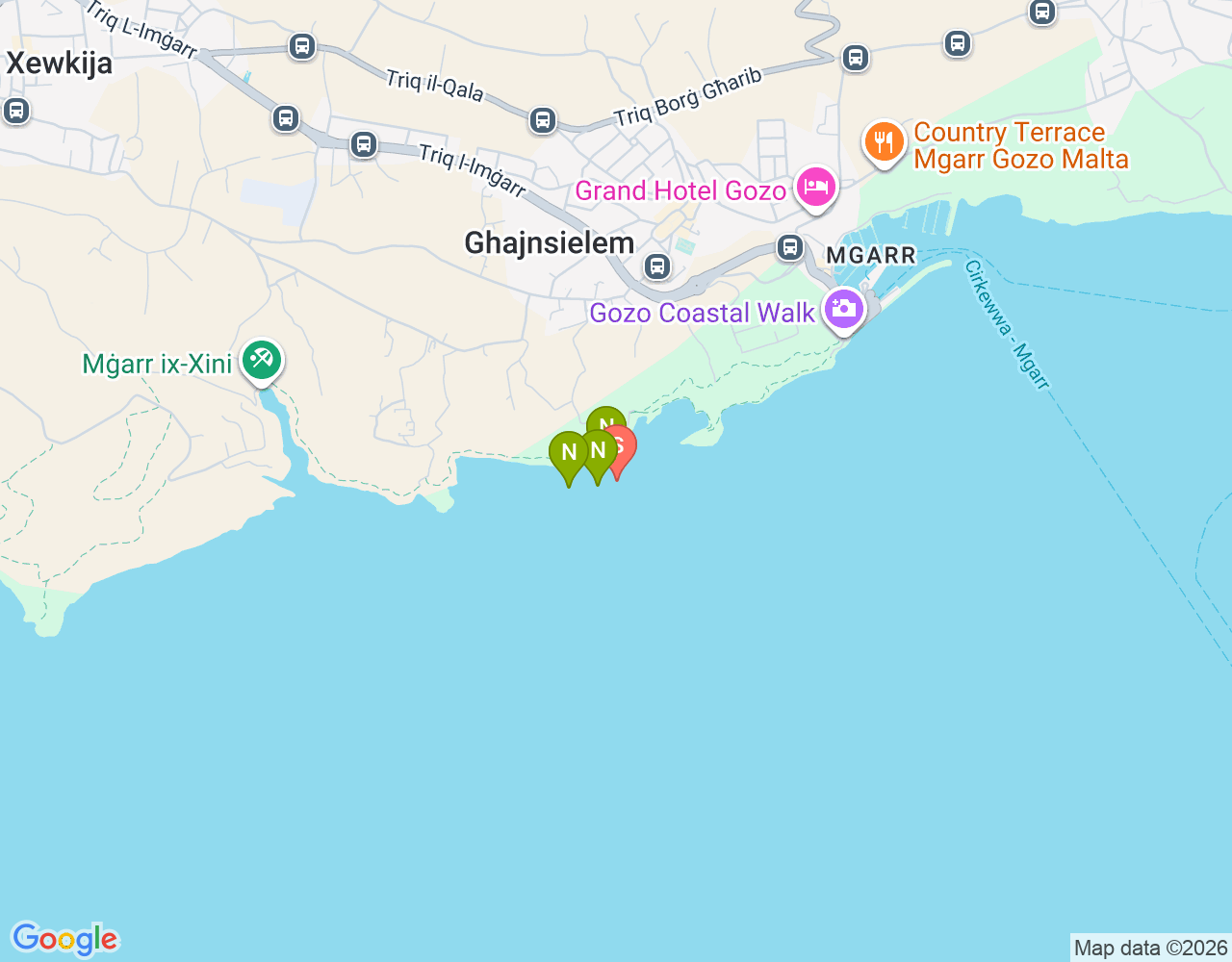 Mapa da localização de MV Cominoland