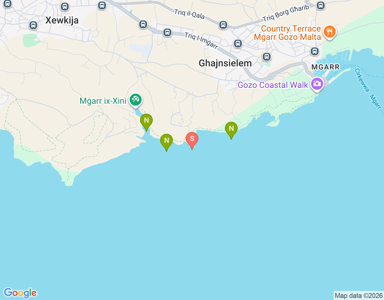 Mapa de ubicación de Ras il-Ħobż (Dive Site)