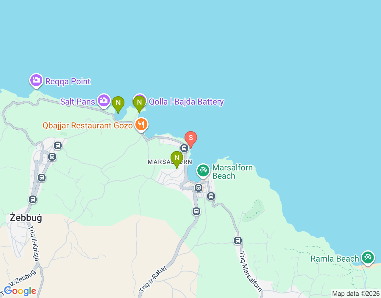 Mapa de ubicación de Santa Marija Point