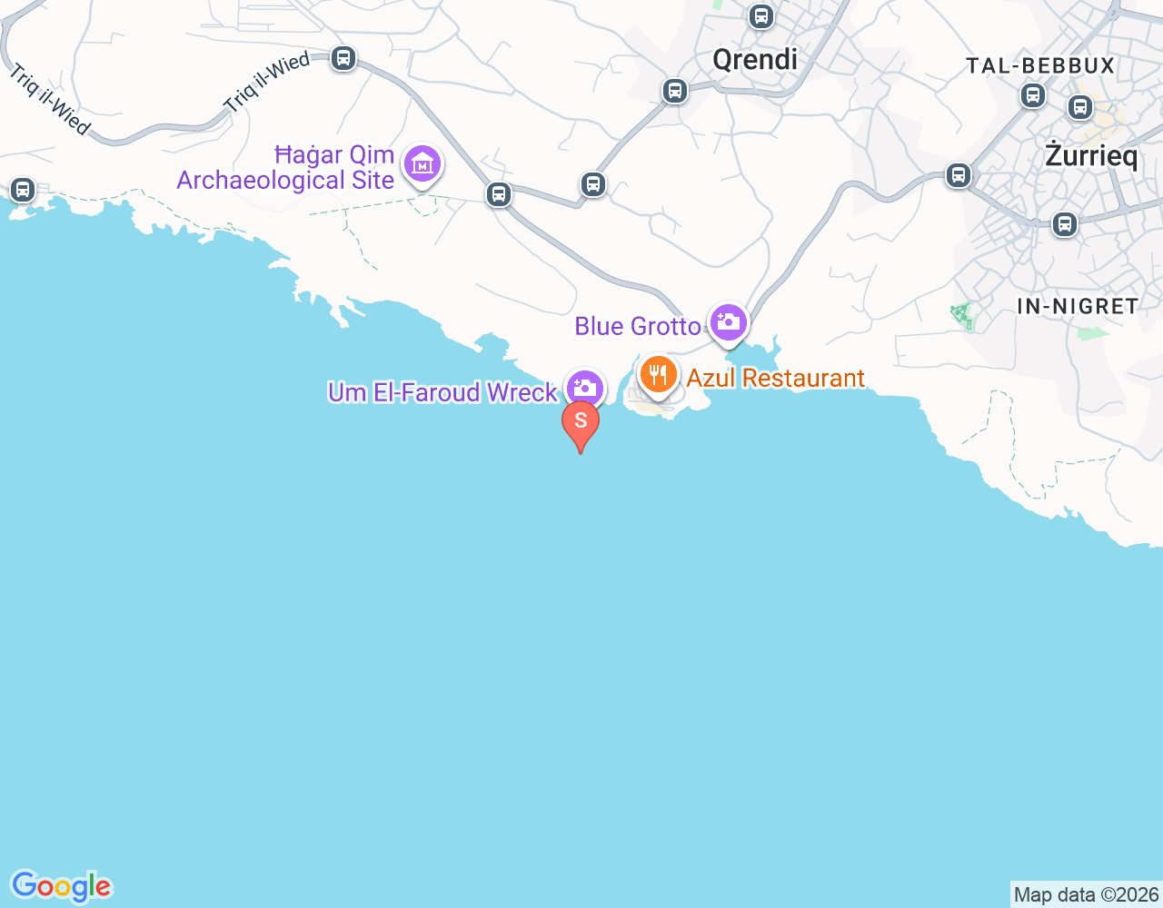 Mapa da localização de Um El Faroud
