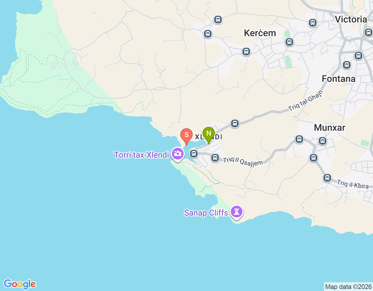 Mapa da localização de Xlendi Tunnel