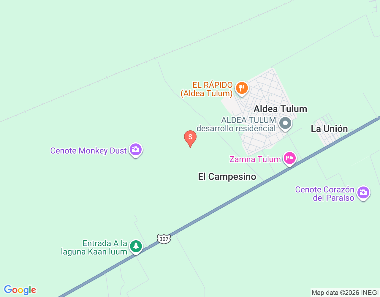 Cenote Dos Pisos location map