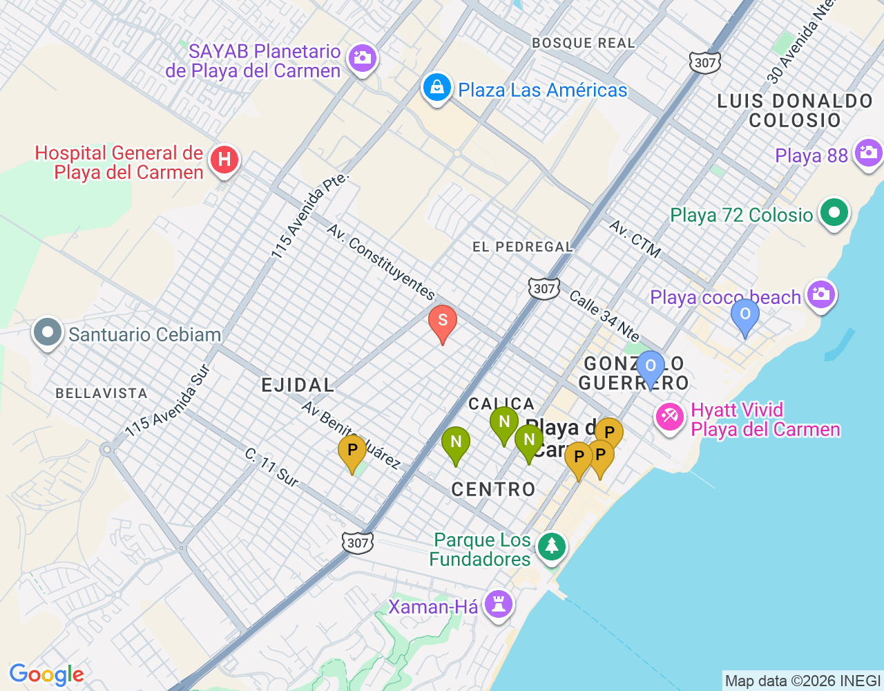 Mapa da localização de Deepdivemexico