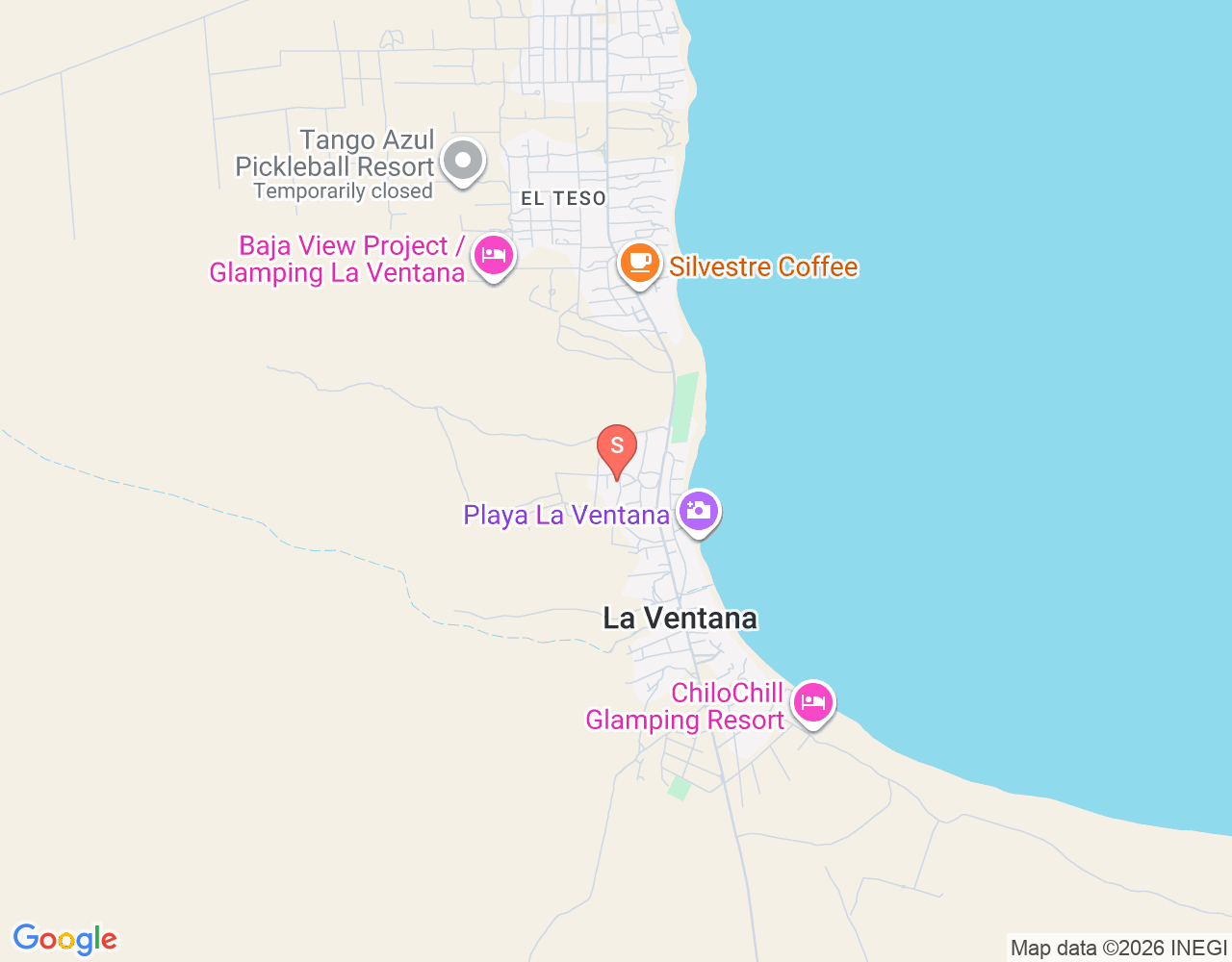 Mapa de ubicación de La Ventana — Bay of Wind