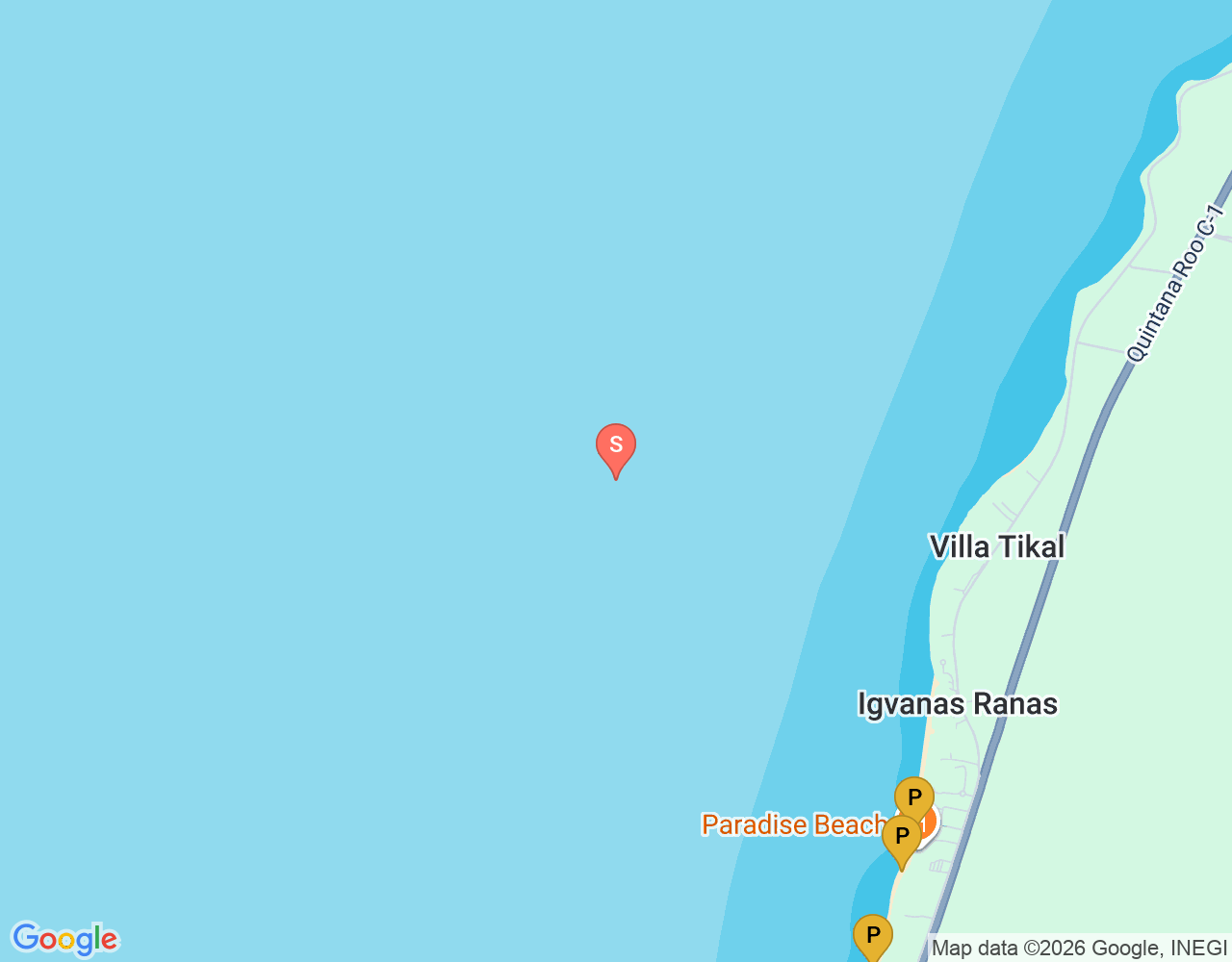 Mapa da localização de Paraiso Reef