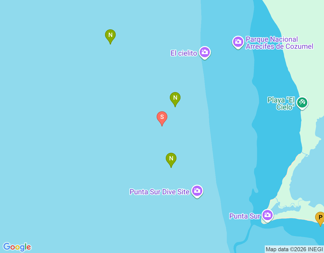 Mapa da localização de Paso El Cedral Reef