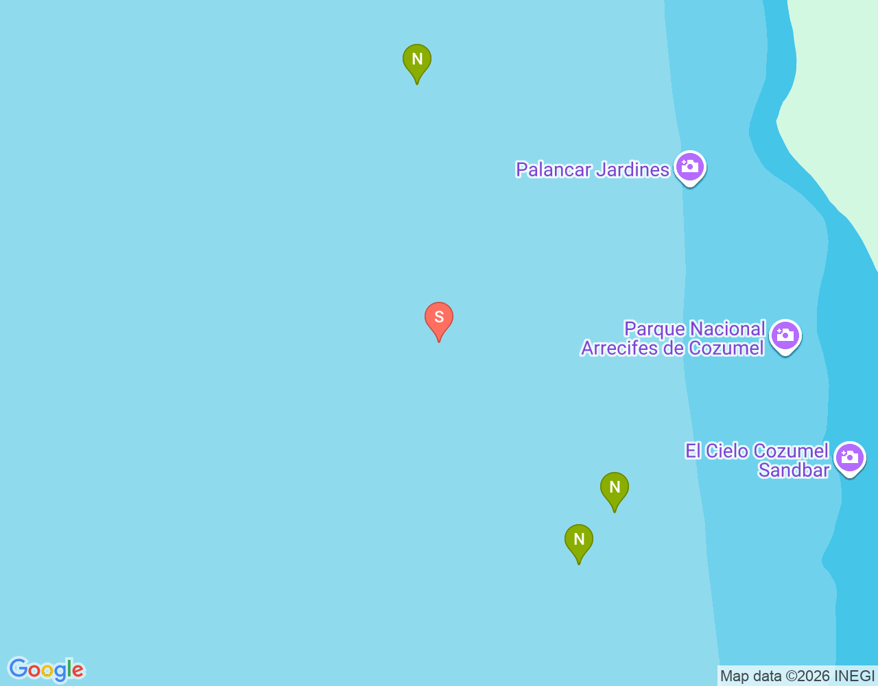 Mapa de ubicación de San Frandsco Reef