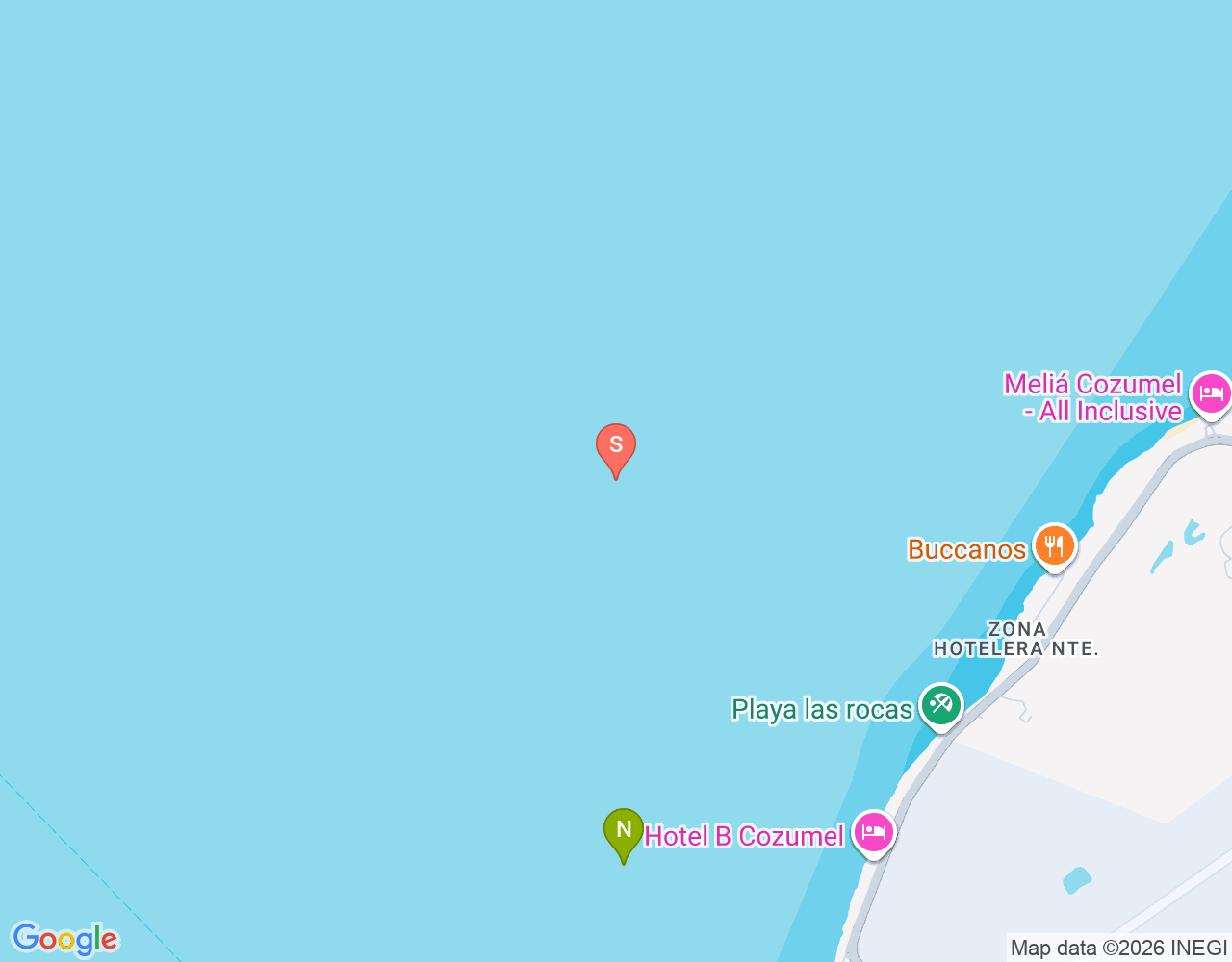 Mapa de ubicación de San Juan Reef