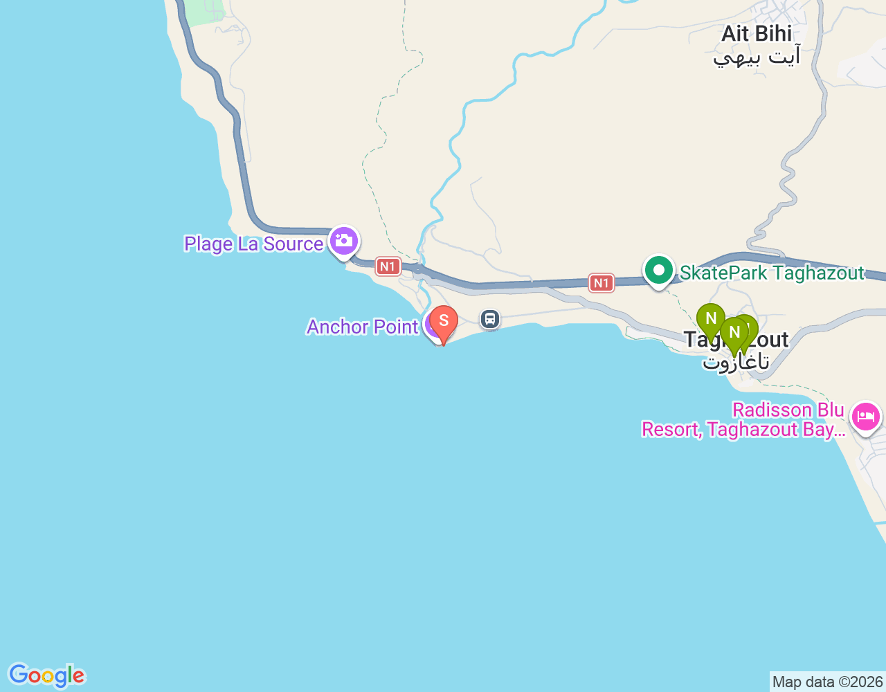 Mapa da localização de Anchor Point