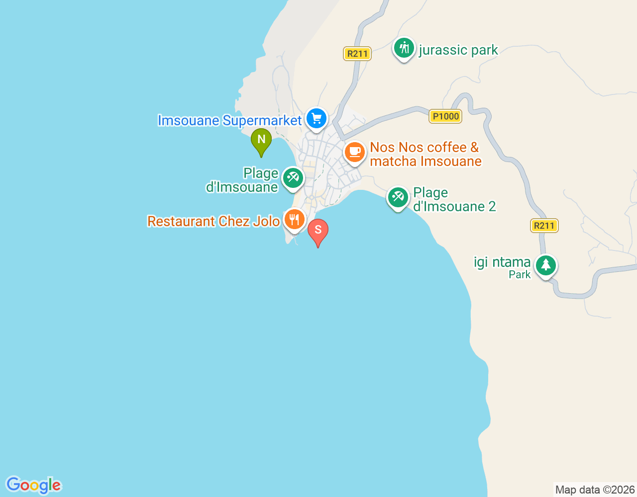 Mapa da localização de Imsouane (The Bay)