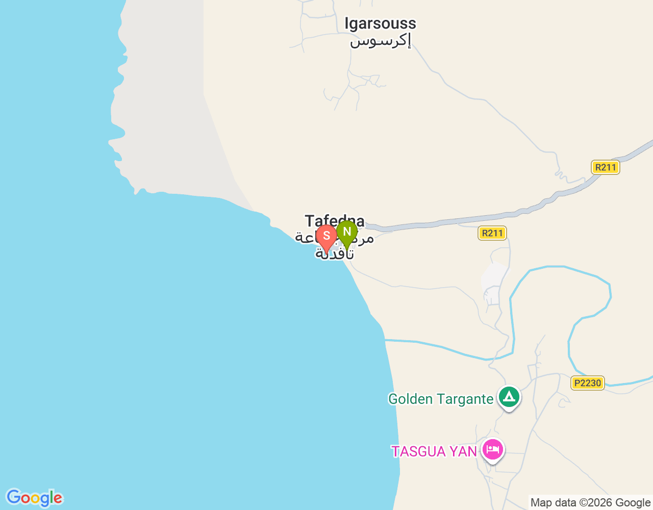 Tafedna location map
