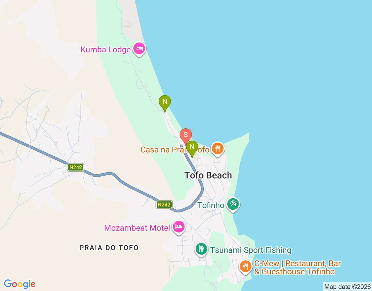 Mapa de ubicación de Surf Shack