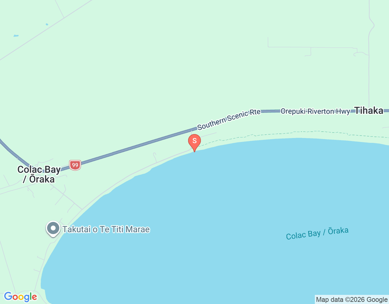 Colac Bay location map