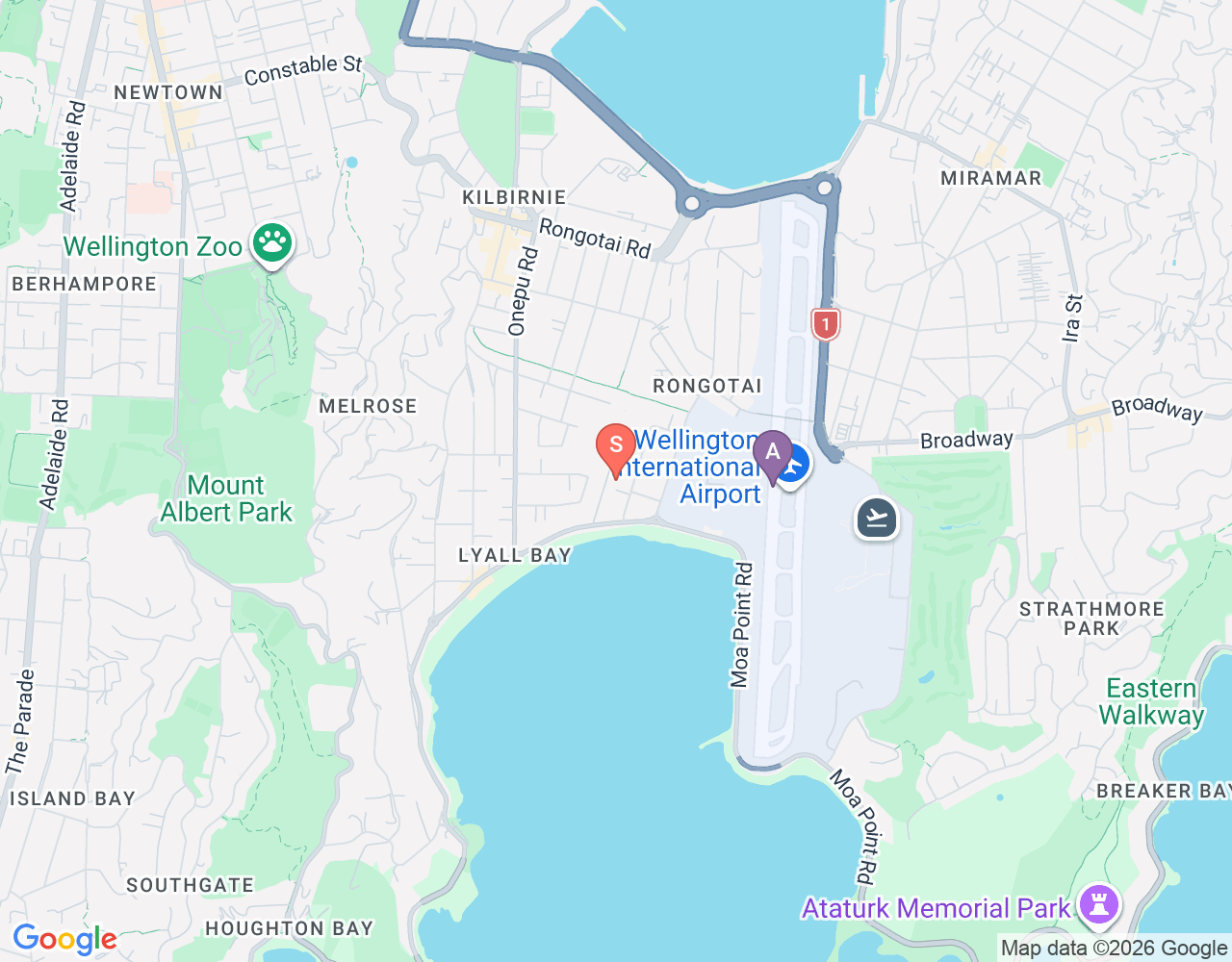 Real surf location map
